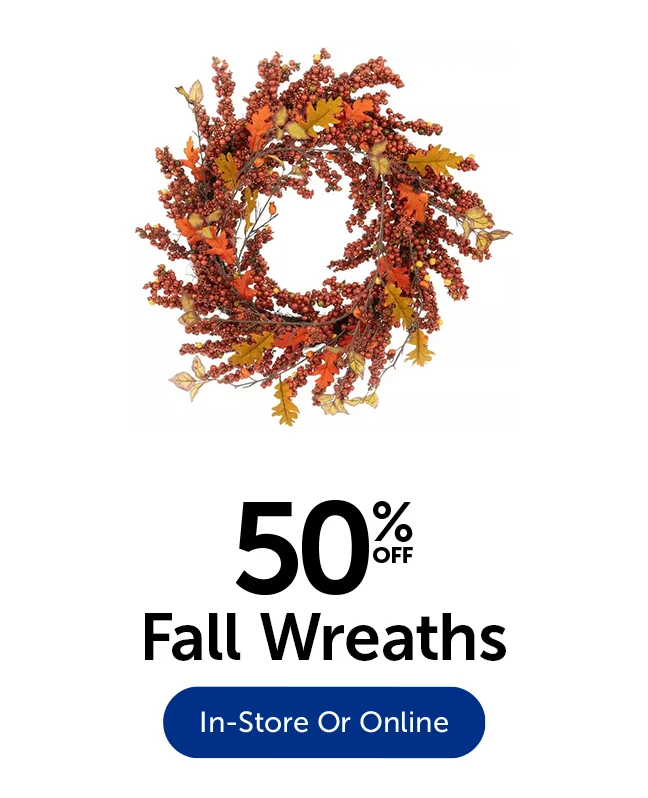 50% Off Fall Wreaths