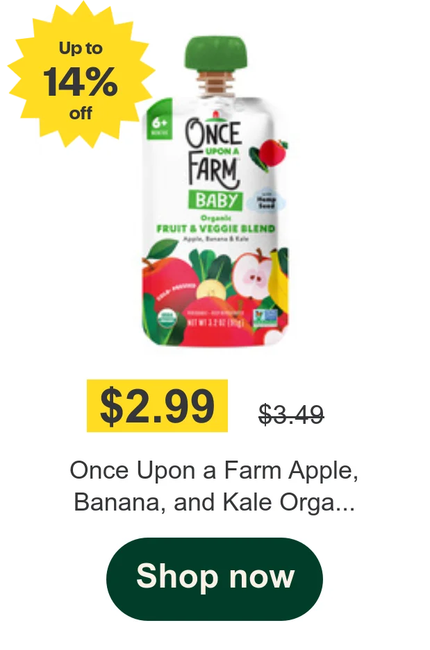 Once Upon a Farm Apple, Banana, and Kale Orga...