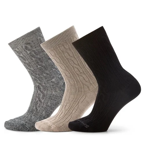 Everyday Cable Crew Socks Trio Gift Box