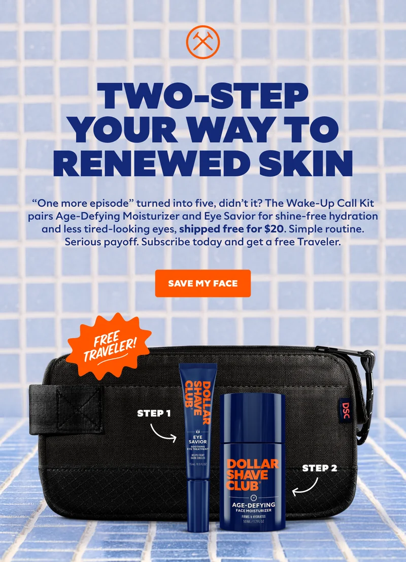 TWO-STEP YOUR WAY TO RENEWED SKIN | CTA: SAVE MY FACE | FREE TRAVELER
