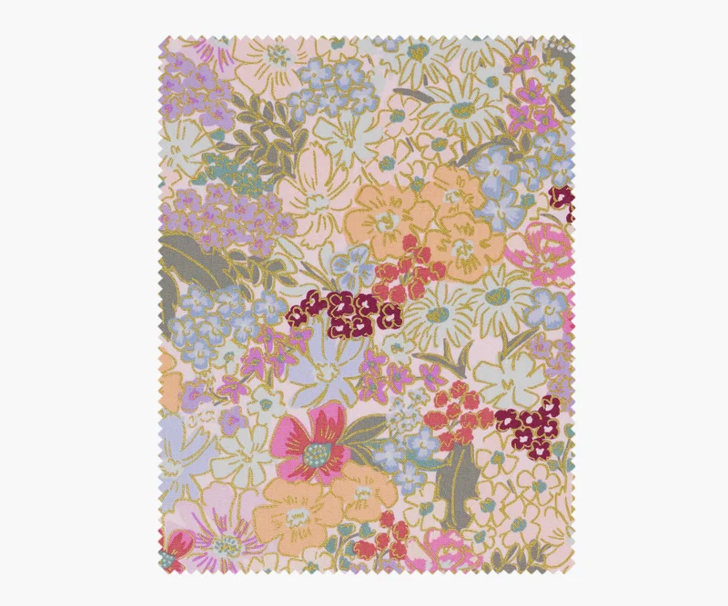 Image of Mimi Canvas Metallic Fabric - Plum
