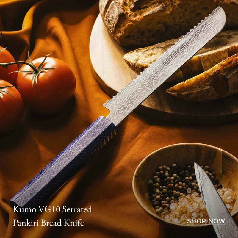 Kumo VG10 Serrated Pankiri Bread Knife