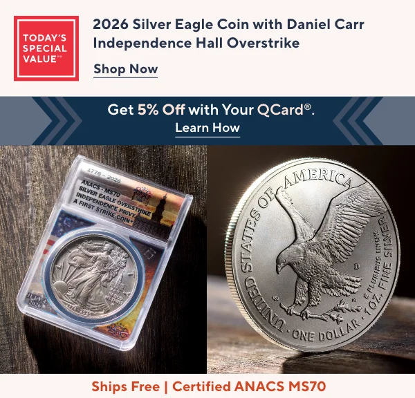 Daniel Carr Overstrike Dual Dated Silver Eagle - Independence Hall TSV