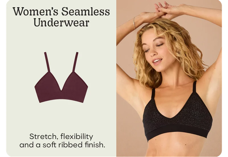 Women's Seamless Underwear | Stretch, flexibility and a soft ribbed finish.