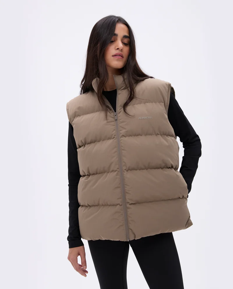 Image of Padded Gilet - Cocoa Brown
