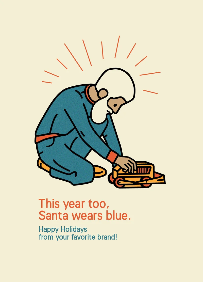 yes it's true...santa wears blue. Happy holidays to you!