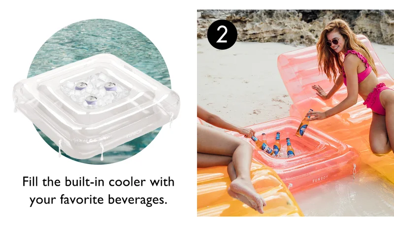 2. Fill the built-in cooler with your favorite beverages.