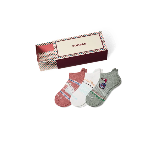 Women's Holiday Ankle Sock 3-Pack Gift Box