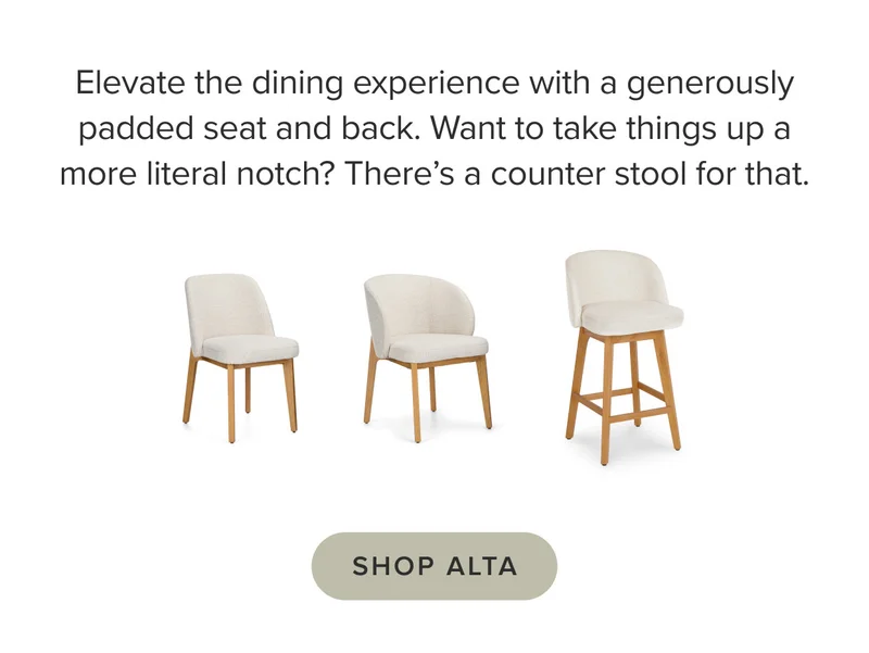 Elevate the dining experience with a generously padded seat and back.