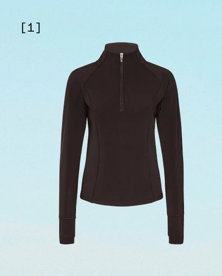 Pacer Fleece 1/4 Zip Pullover in Dark Chocolate