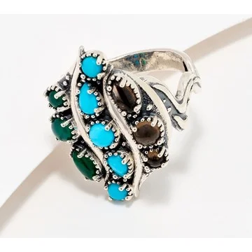 American West Sterling Silver Rio Grande Gemstone Ring