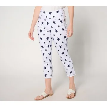 Belle by Kim Gravel Petite TripleLuxe Twill Star Spangled Jean