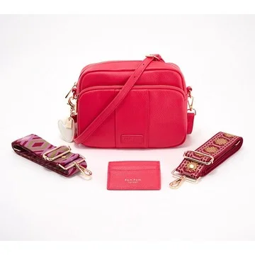 Pom Pom London Original Plus Leather Crossbody Bag w/ Accessories