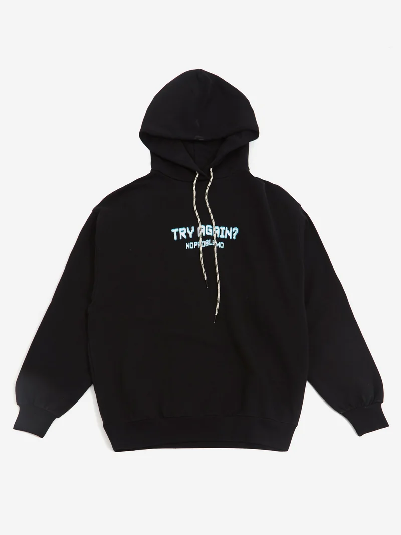 Image of No Problemo Try Again Hoodie - Black