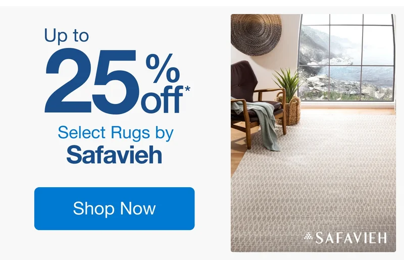 Up to 25% off Select Rugs by Safavieh*