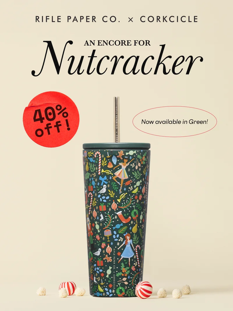 Rifle Paper Co. Nutcracker Drinkware now 40% off!