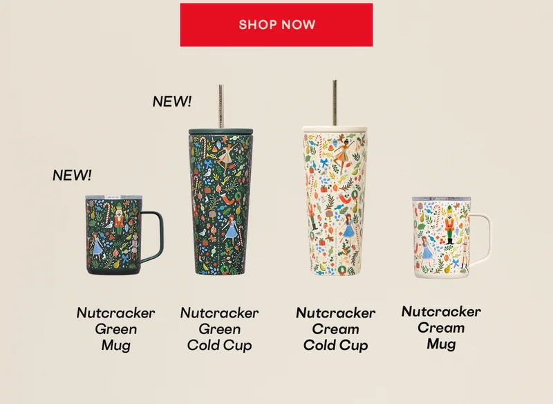 Rifle Paper Co. Nutcracker Drinkware now 40% off!