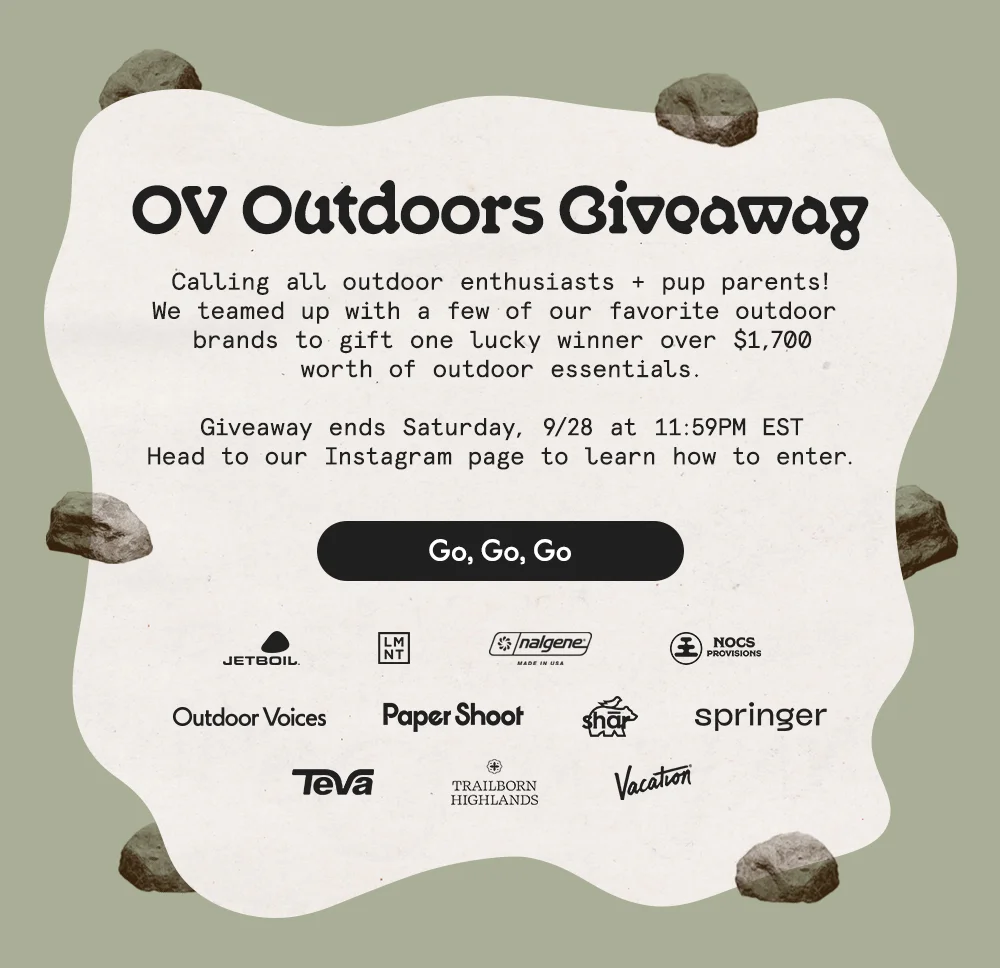 Calling all outdoor enthusiasts + pup parents! We teamed up with a few of our favorite outdoor  brands to gift one lucky winner over $1,700 worth of outdoor essentials.  Giveaway ends Saturday, 9/28 at 11:59PM EST Head to our Instagram page to learn how to enter. Go, Go, Go
