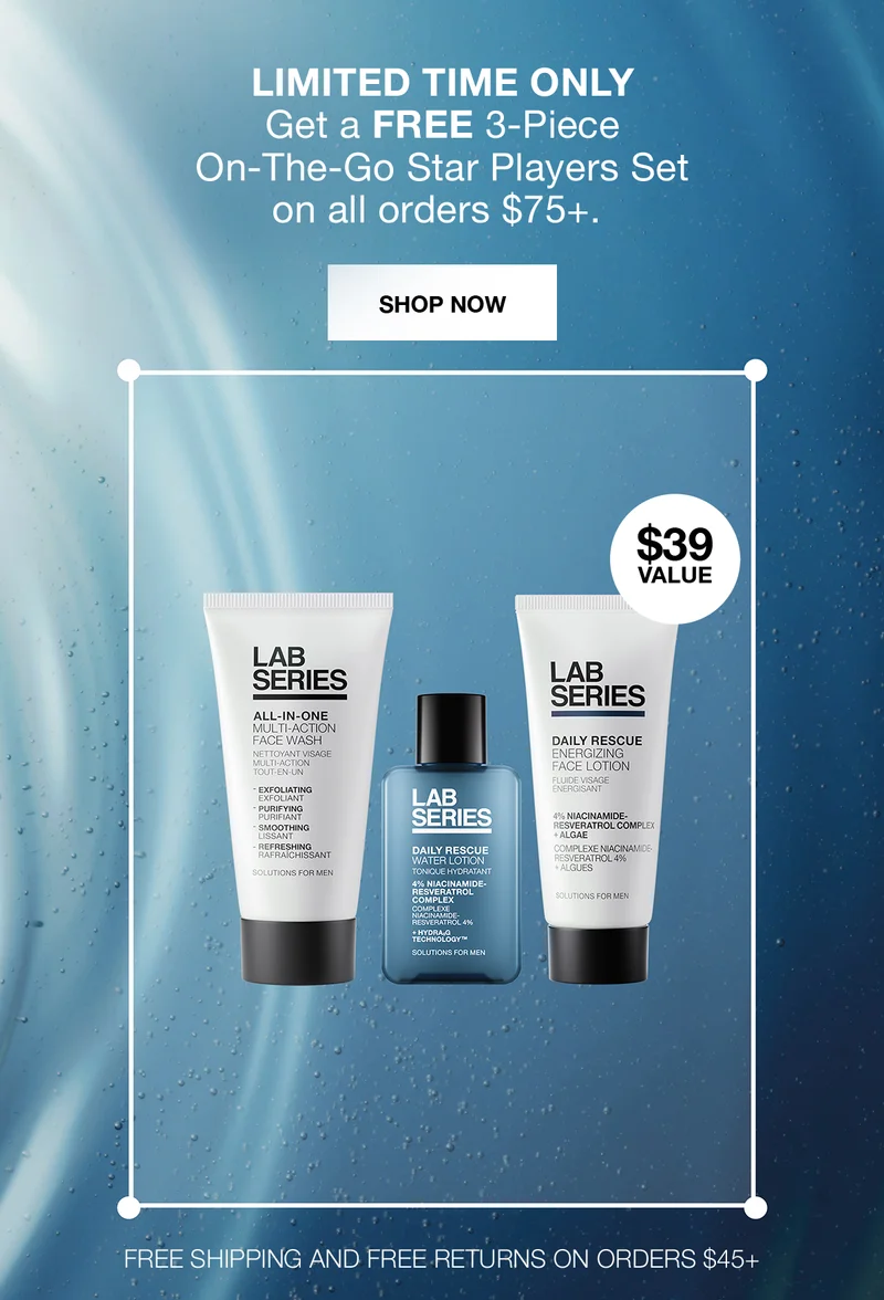 LIMITED TIME ONLY | Get a FREE 3-Piece On-The-Go Star Players Set on all orders $75+. | SHOP NOW | $39 VALUE | FREE SHIPPING AND FREE RETURNS ON ORDRS $45+