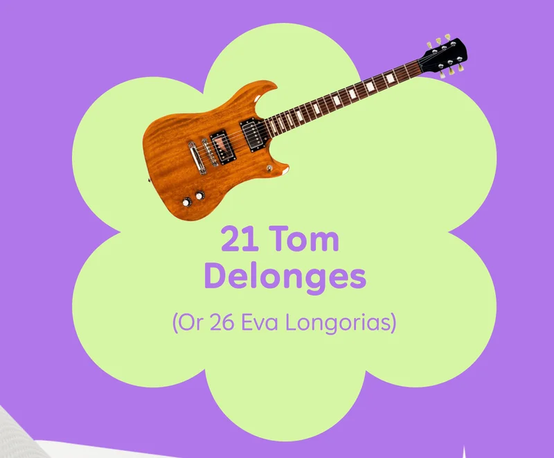 21 Tom Delonges (or 26 Eva Longorias)