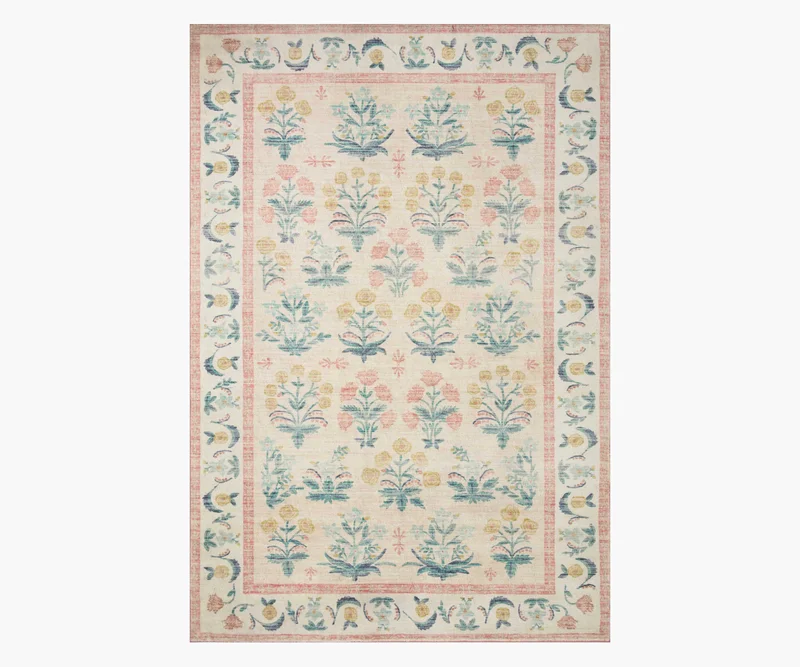 Image of Eden Mughal Rose Blush Power-Loomed Rug 2.3x3.9