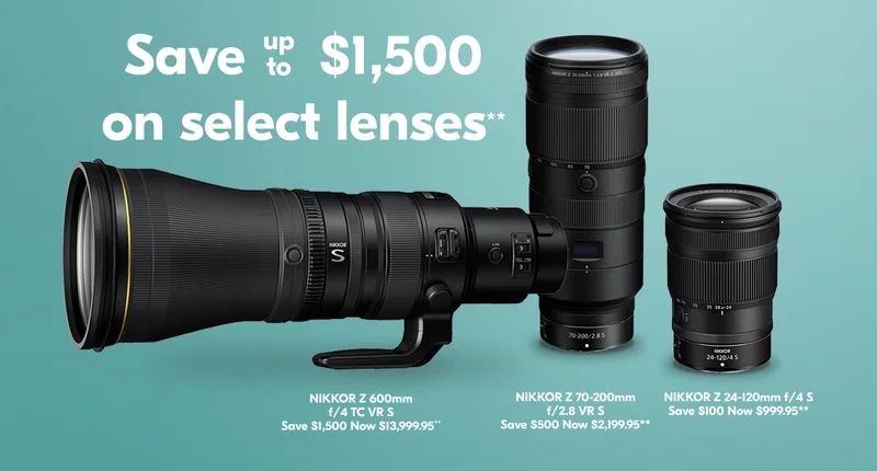 Save up to $1,500 on select lenses**