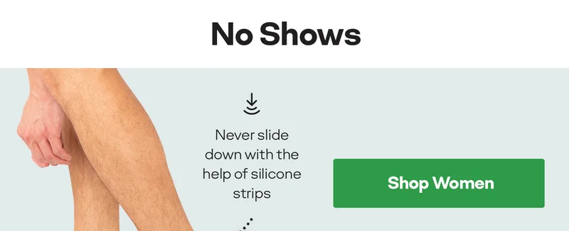 No Shows: Never slide down with the help of silicone strips [Shop Women]