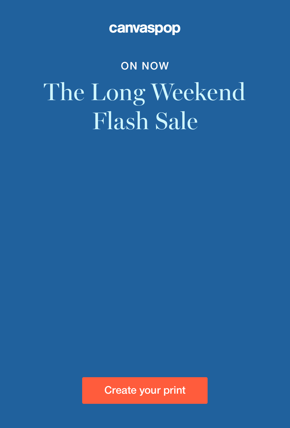 The Long Weekend Flash Sale 55% off and Free Shipping.