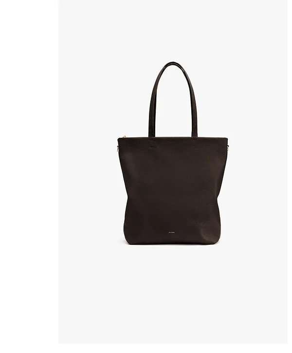 Tall Easy Zipper Tote Mocha
