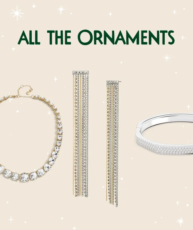 An assortment of sparkly night-out accessories.