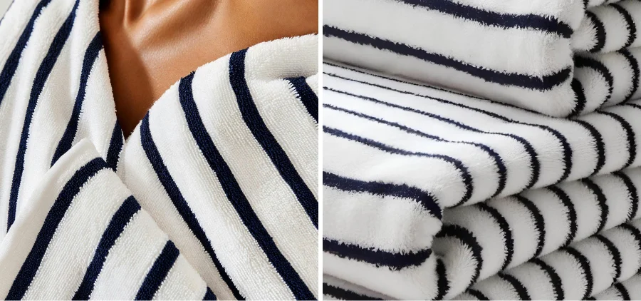 Image of Serene towels in Dusk/White