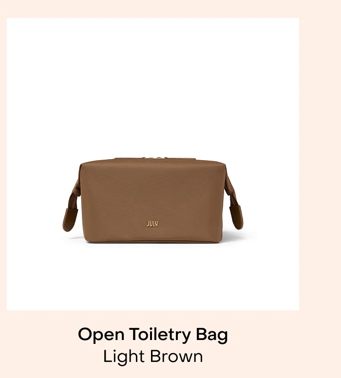 Open Toiletry Bag Light Brown