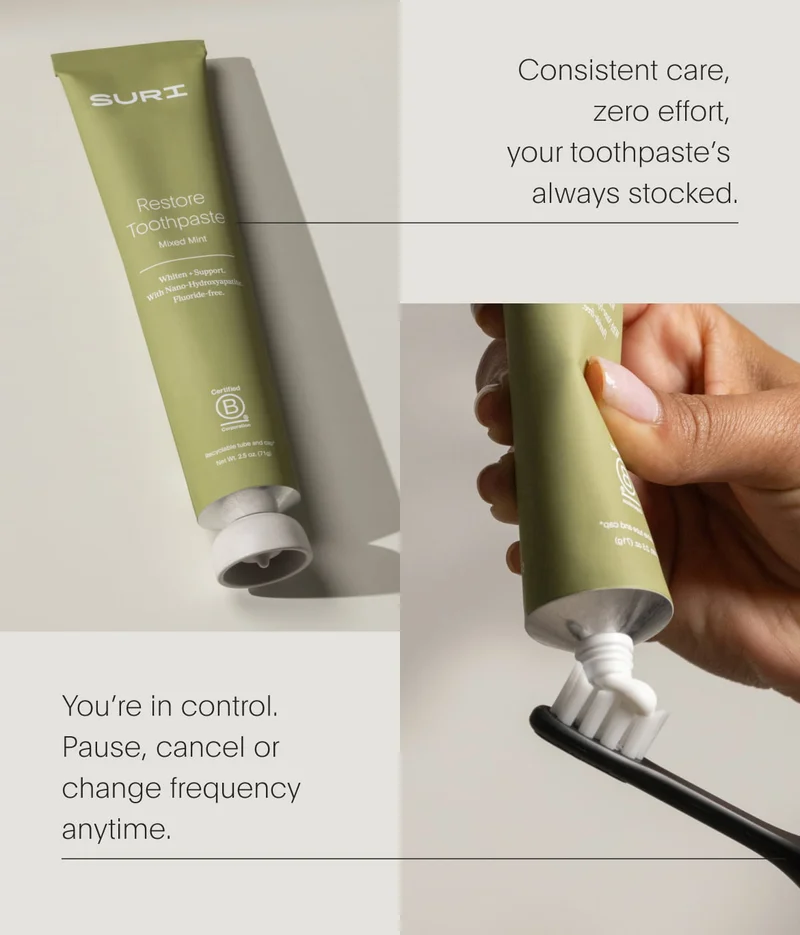 discover suri subscriptions - suri toothpaste
