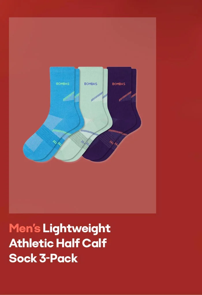 Men's Lightweight Athletic Half Calf Sock 3-Pack