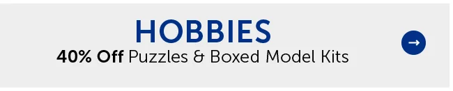 Hobbies - 40% Off Puzzles & Boxed Model Kits