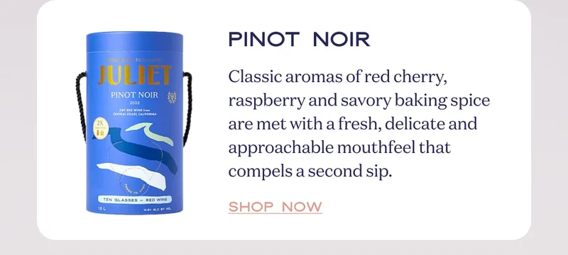 Pinot Noir | Classic aromas of red cherry, raspberry and savory baking spice are met with a fresh, delicate and approachable mouthfeel that compels a second sip. | Shop now