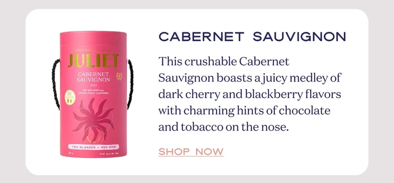 Cabernet Sauvignon | This crushable Cabernet Sauvignon boasts a juicy medley of dark cherry and blackberry flavors with charming hints of chocolate and tobacco on the nose. | Shop now