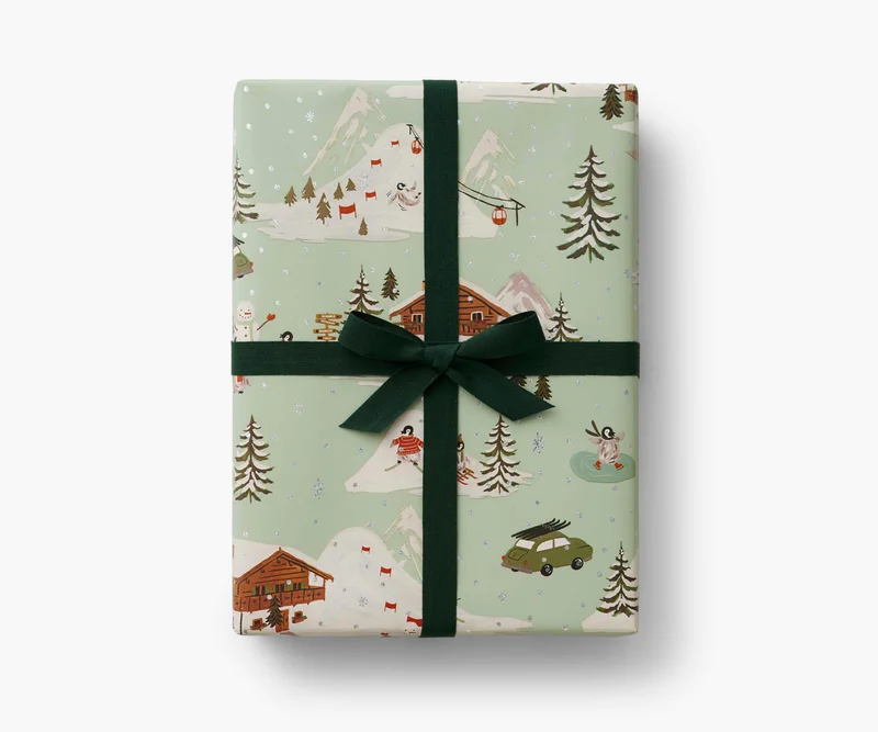 Image of Holiday Wrapping Roll - Penguin Village