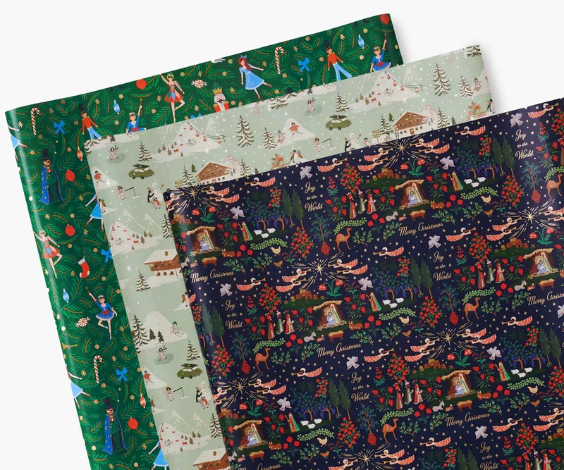 Image of Festive Favorites Set of 3 Wrapping Rolls
