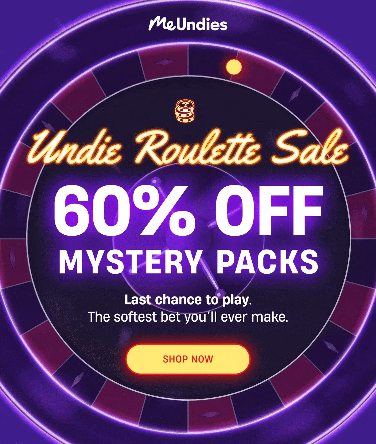 MeUndies | Undie Roulette Sale | 60% off Mystery Packs | Shop Now