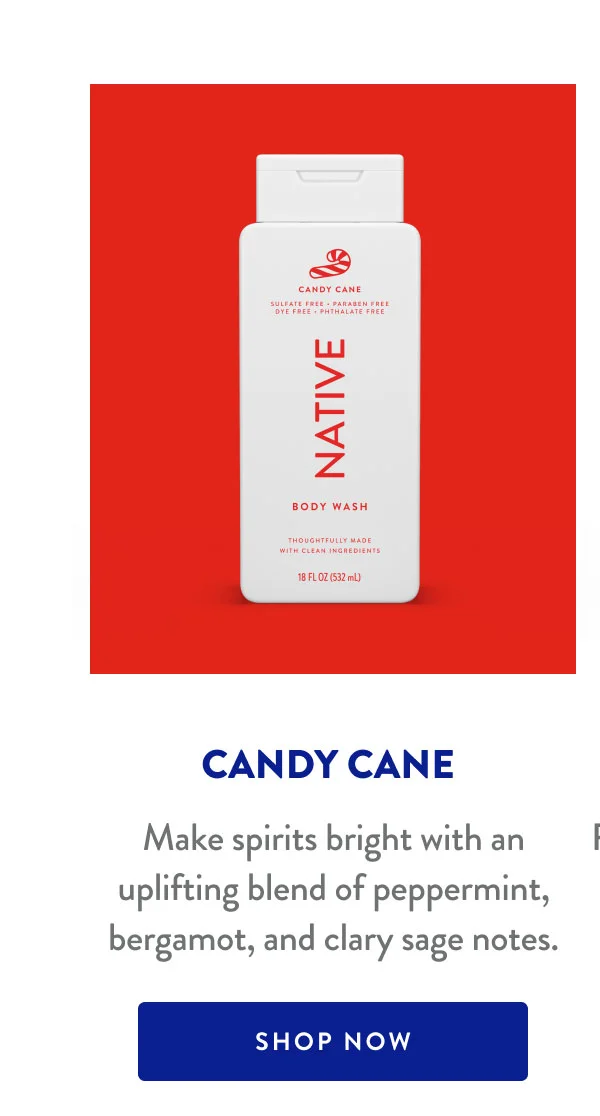 CANDY CANE | Make spirits bright with an uplifting blend of peppermint, bergamot, and clary sage notes. | SHOP NOW