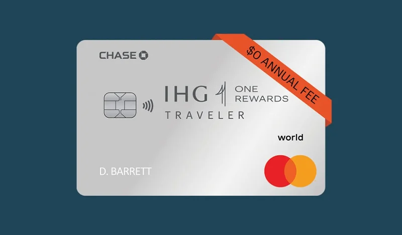 Image description: Chase no-annual-fee IHG One Rewards Traveler card