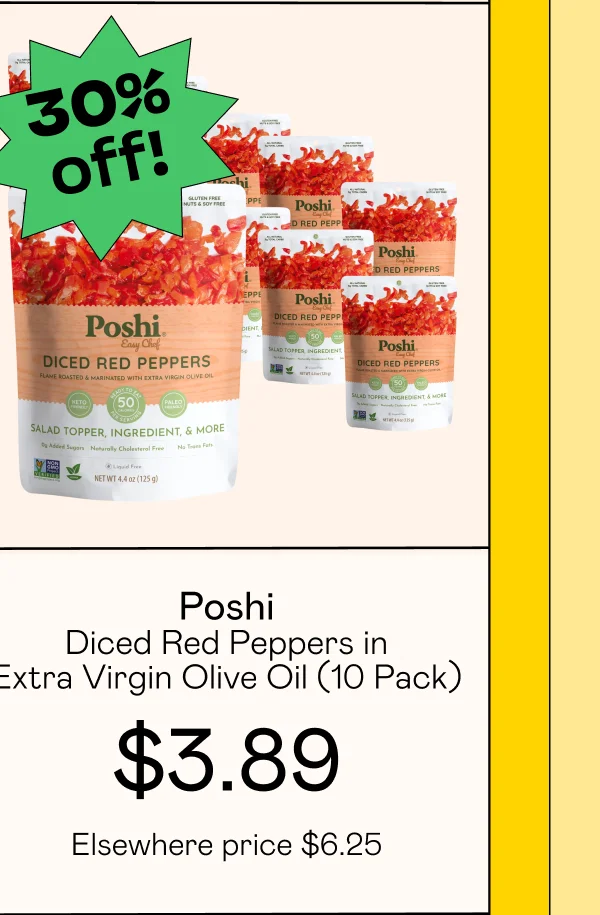 Diced Red Peppers in Extra Virgin Olive Oil (10 Pack)