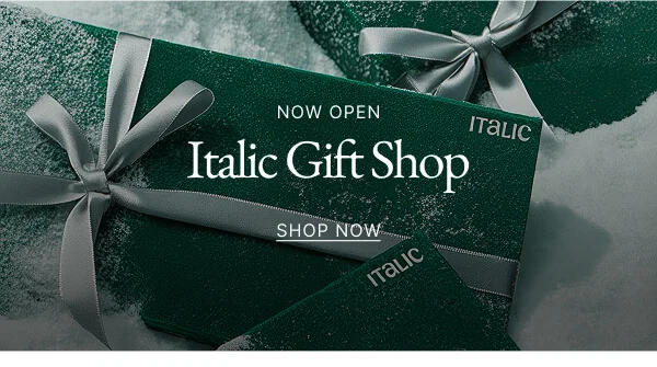 NOW OPEN IT Italic Gift Shop SHOP NOW ITALIC