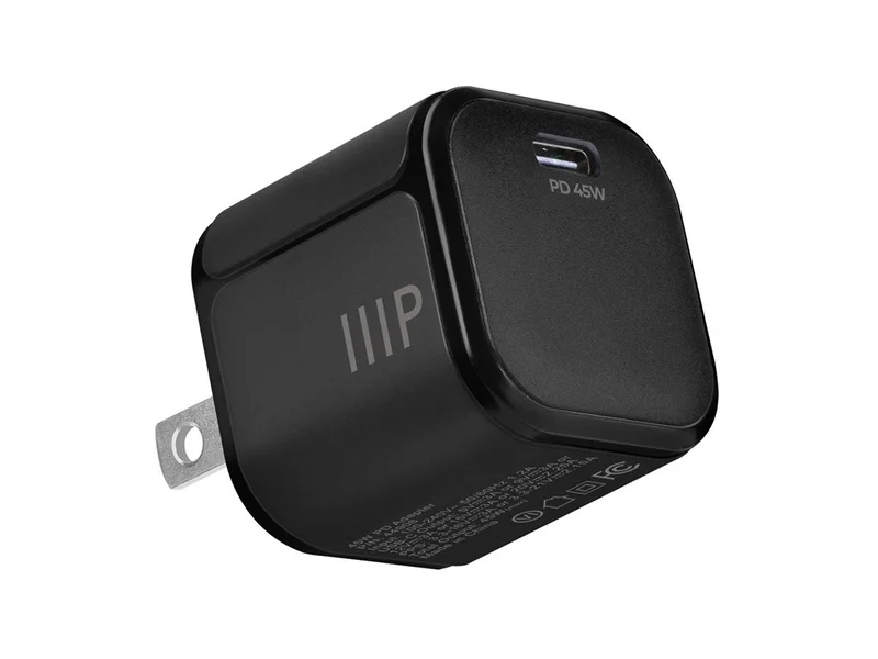 Monoprice 45W USB-C Mini Cubic GaN Charger Black