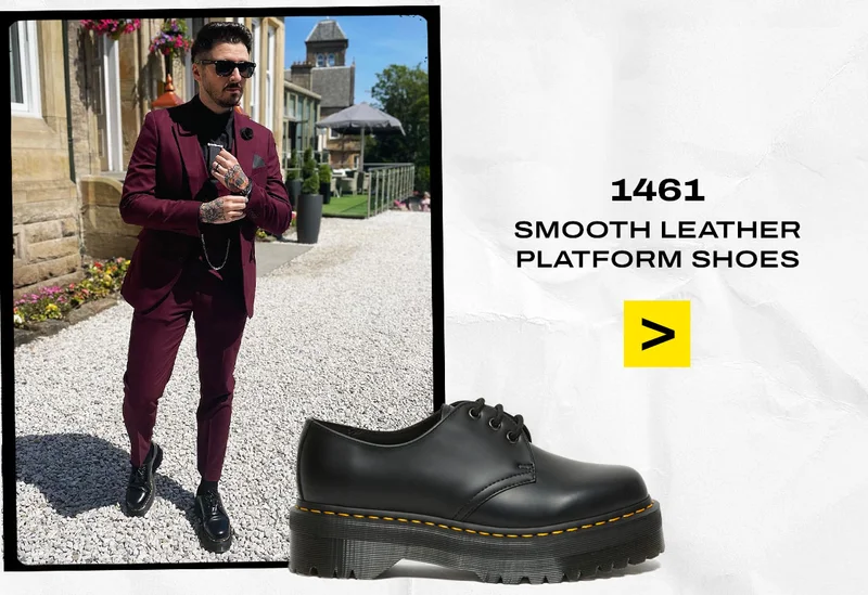 1461 SMOOTH LEATHER PLATFORM SHOES