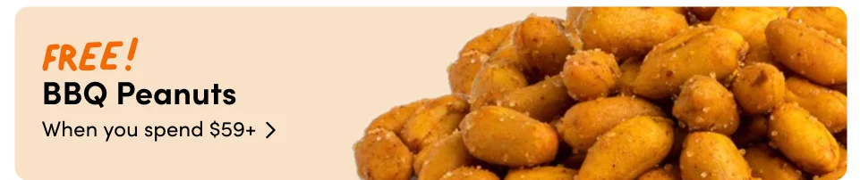 FREE! BBQ Peanuts When you spend $59+