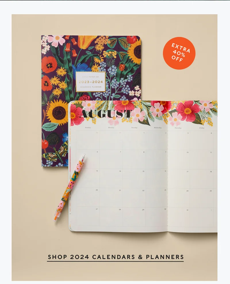 Extra 40% Off Calendars and Planners