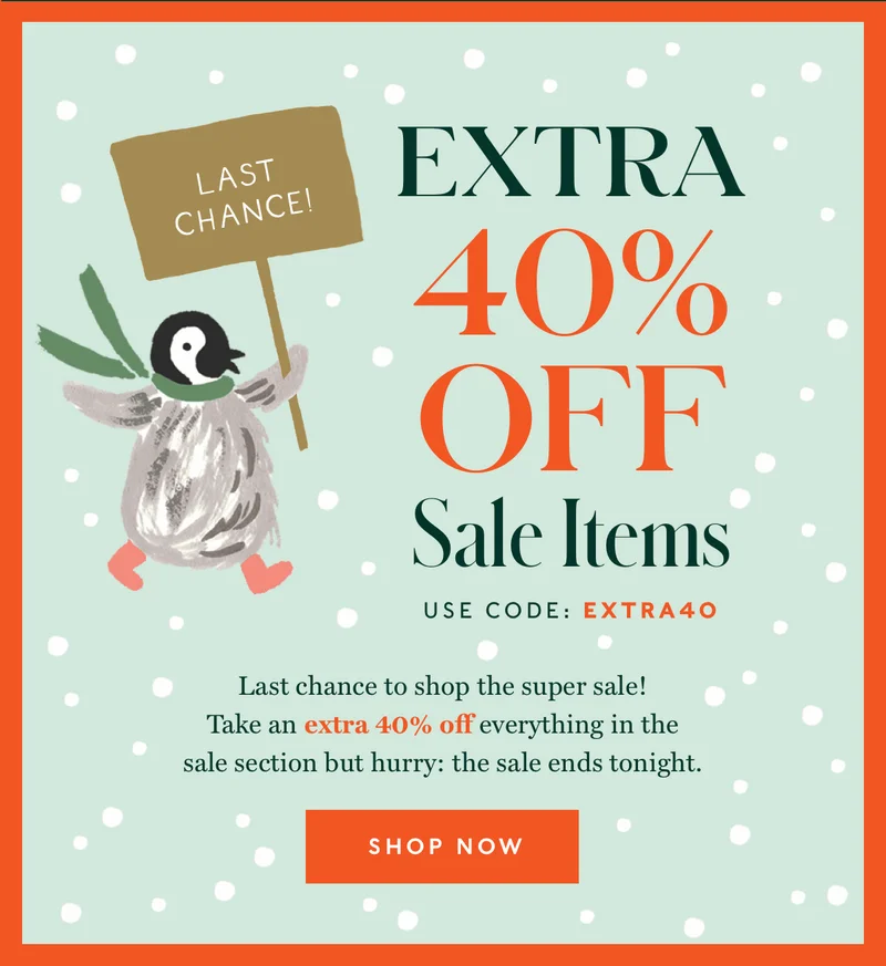 Extra 40% Off Sale Items