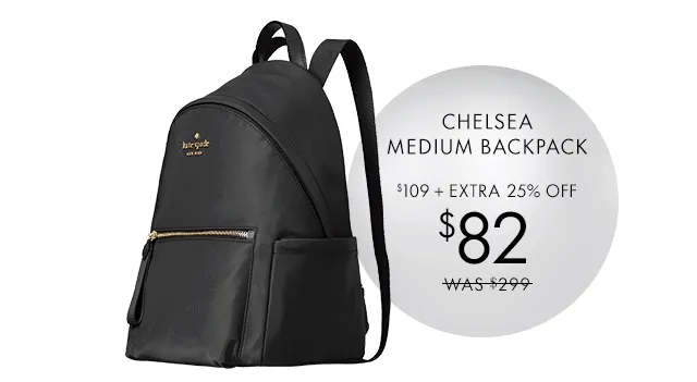 Chelsea Medium Backpack $109 + Extra 25% Off $82 Was $299